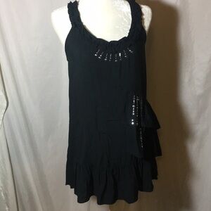 Steve Madden Black ruffled Top